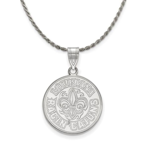 Sterling Silver U. of Louisiana at Lafayette Large Necklace...